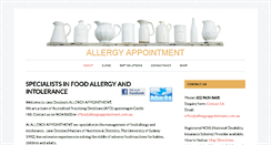 Desktop Screenshot of allergyappointment.com.au